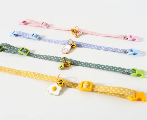 New Adjustable Kitten Collar with Bell Cut Pet Cat Collars Breakaway Cats Necklace Puppy Collar Cat Supplies Cat Accessories