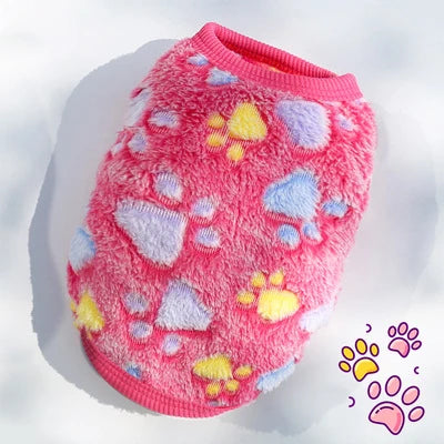 Cute Dog Clothes Winter Vest For Small Dogs Cats Warm Pets Sweater Soft Flannel Puppy Puffer Jacket Dog Accessories Supplies Xxs