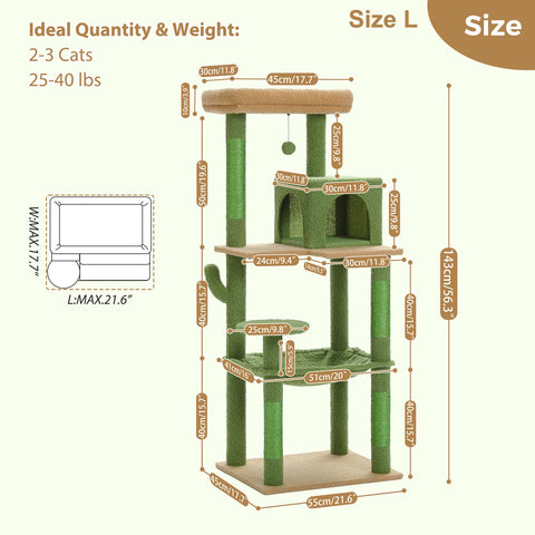 Multi-Level Cat Tree with Scratching Post Luxury Cat Tower with Condo House Cat Scratcher for Indoor Cat Accessories Pet Cat Toy