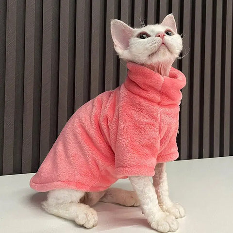 New Hairless Cat Sweater Winter Fashion Thickening Warm Sphynx Clothes Home Comfortable Winter Dog Clothes for Small Dogs