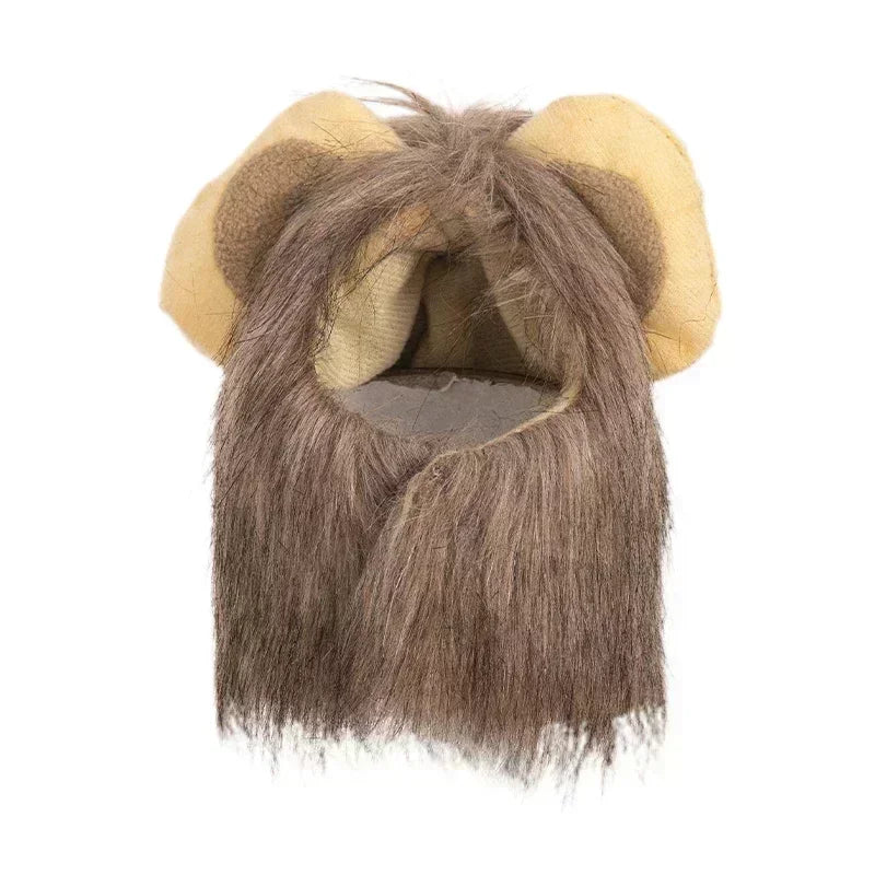 Cat Costume Cute Lion Mane Cat Wig Hat Cosplay Clothes Cap Dress Up Puppy Kitten Halloween Christmas Party Decoration Supplies