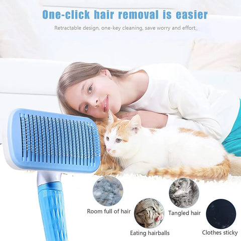 Dog Hair Remover Brush Cat Dog Hair Grooming And Care Comb For Long Hair Dog Pet Removes Hairs Cleaning Bath Brush Dog Supplies