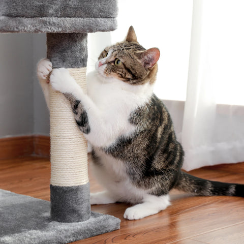 Cat Scratcher Tower Home Furniture Cat Tree Pets Hammock Sisal Cat Scratching Post Climbing Frame Toy Spacious Perch