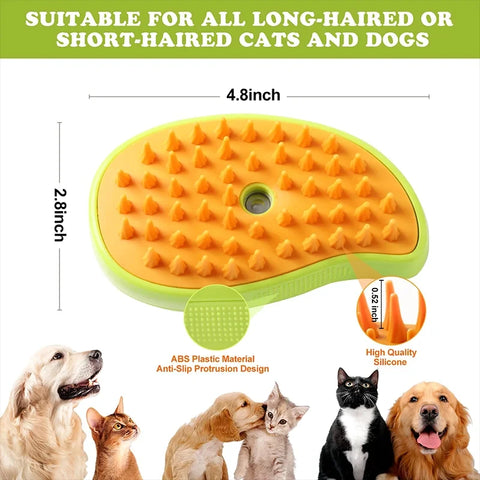 Pet Grooming Cat Brush Electric Spray Water Spray Kitten Dog Comb Soft Silicone Depilation Cats Bath Hair Brush Grooming Supplie