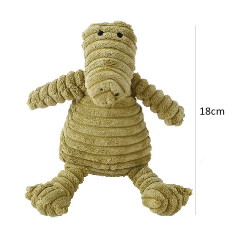 Corduroy Dog Toys for Small Large Dogs Animal Plush Dog Squeaky Toy Puppy Chew Toys Bite Resistant Pet Toy For Dogs Squeaker