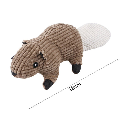 Corduroy Dog Toys for Small Large Dogs Animal Plush Dog Squeaky Toy Puppy Chew Toys Bite Resistant Pet Toy For Dogs Squeaker