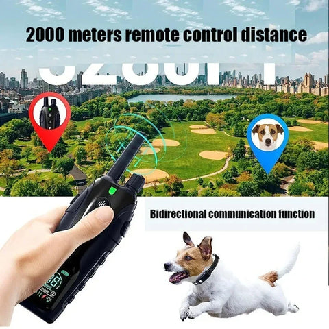 1000m Smart Dog Training Collar with Remote Electric Shocker Suitable for Preventing Dog Barking Pet Behavior Training Supplies